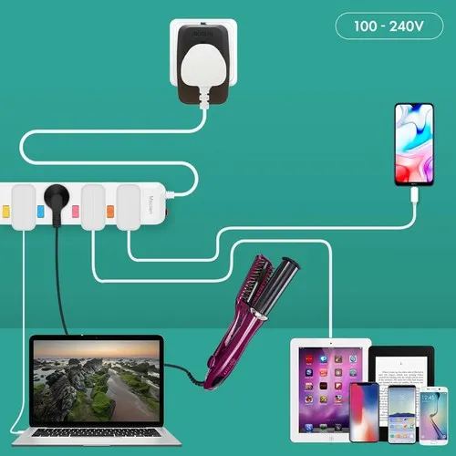 ADAPTATEUR UNIVERSEL DE VOYAGE - NOIR