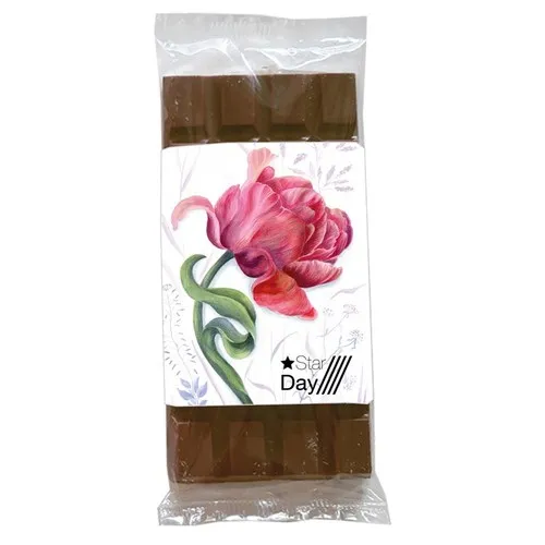 Barre de chocolat avec banderole individuelle imprimée
