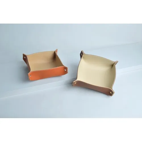 Vide-poches cuir personnalisable - Cadeau entreprise haut de gamme