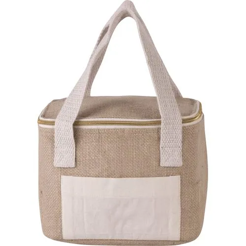 Sac isotherme en jute naturelle - Petit format personnalisable
