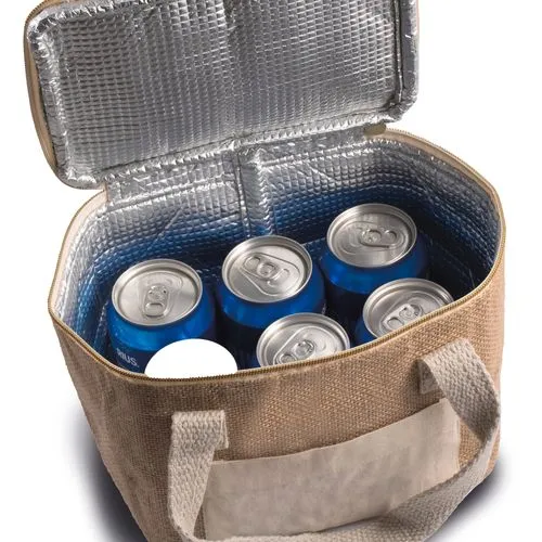 Sac isotherme en jute naturelle - Petit format personnalisable