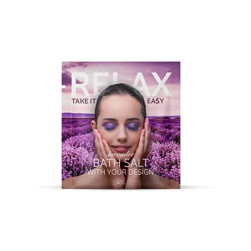 Sachet de Sel de Bain 40g Personnalisable - Finition Argentée