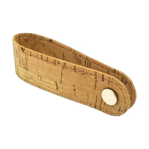 PORTE-CLE VIS EN SIMILI-CUIR LISSE MARRON - MADE IN EUROPE