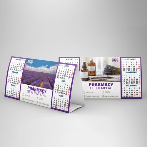 Calendrier de Bureau Wire-o Personnalisé - Papier Recyclé