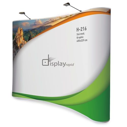 Mur d'Image Pop-Up Aimanté Courbe 4x3 Modules avec Valise