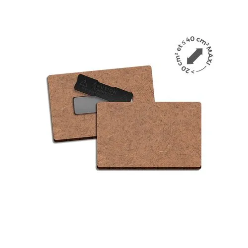 BADGE MDF EP 3 mm AVEC AIMANT ENTRE 20 cm2 ET 40 cm2 MAXI