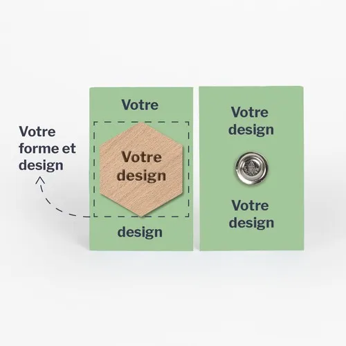 Badge sur mesure, gravé avec aimant et carte standard