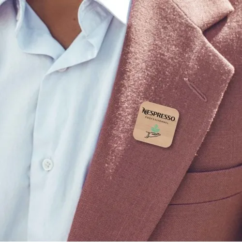 Badge sur mesure, imprimé avec broche sans carte