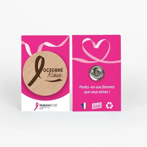 Badge Tourond aimant taille L gravé avec carte standard