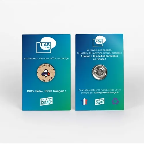 Badge Tourond taille S imprimé avec aimant carte standard