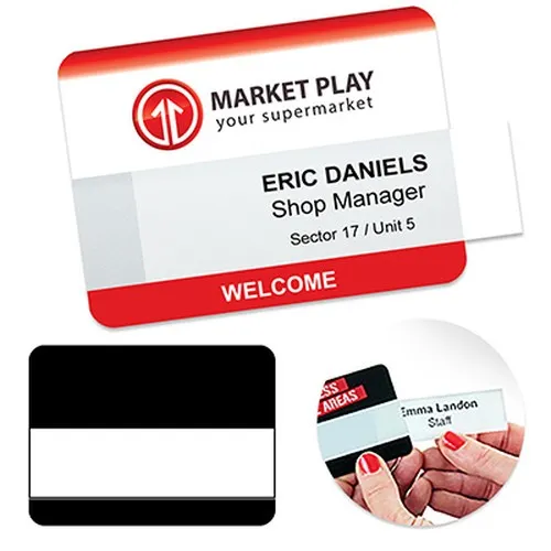 Badges réutilisables Selfit Multi ligne, 75 X 55 mm