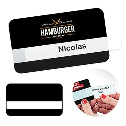 Badges réutilisables Selfit Simple ligne, 70 X 40 mm