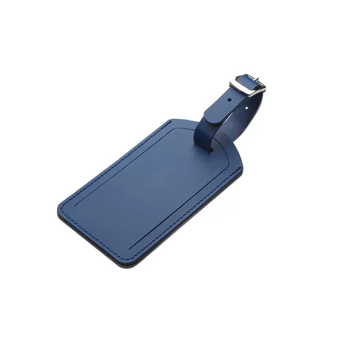 Étiquette de bagage en cuir recyclé personnalisable par sérigraphie