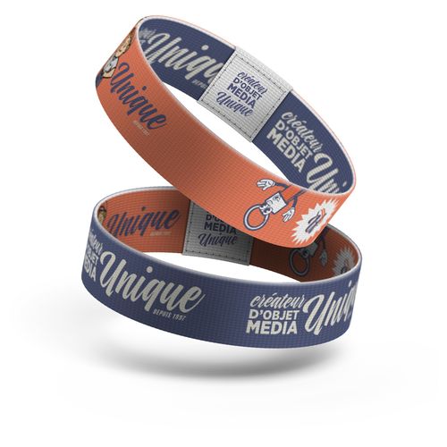 Bracelet Élastique Personnalisé Recto-Verso - Impression Quadri