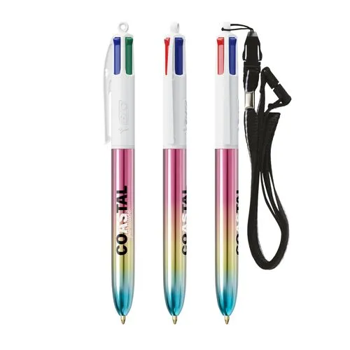 BIC® 4 Couleurs® Rainbow Decor + Lanyard