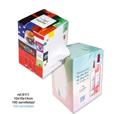 Porte-serviettes en papier personnalisé par sérigraphie