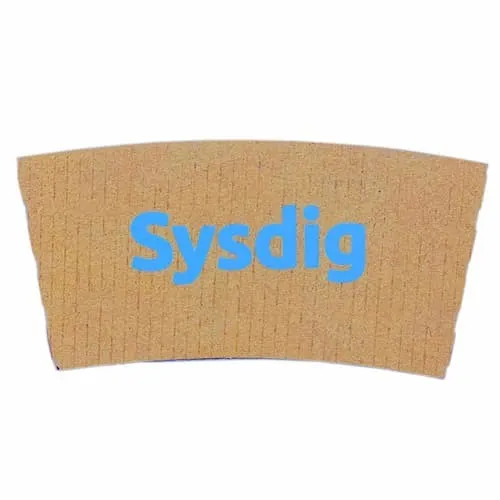 Bague protectrice pour gobelet. 300 ml / 12 oz. Couleur marron. Impression directe, 1 couleur