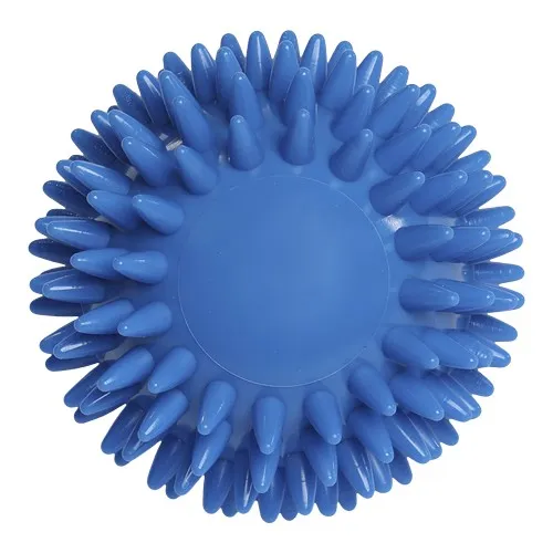 Balle de massage hérisson avec gaufrage rond (78 mm, bleu), "Made in Germany"