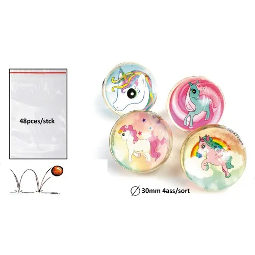 BALLE REBONDISSANTE LICORNE 3CM