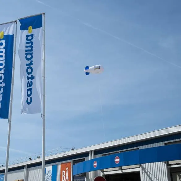 Zeppelin publicitaire gonflable sur mesure à l'hélium