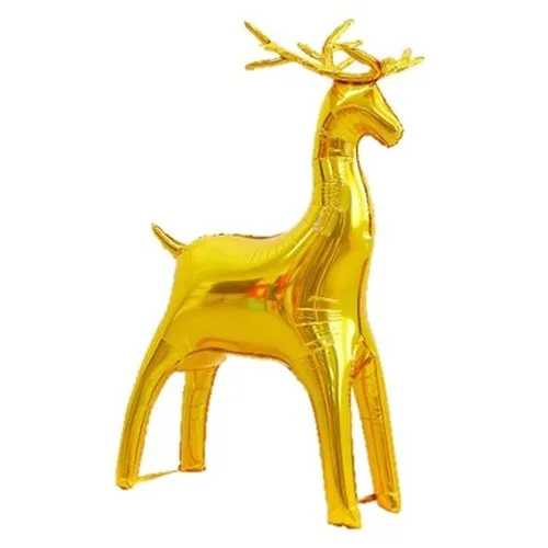 BALLON FOIL RENNE OR SUR PIEDS  100 X 75 X 60  cm