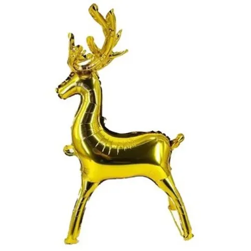 BALLON FOIL RENNE OR SUR PIEDS  100 X 75 X 60  cm