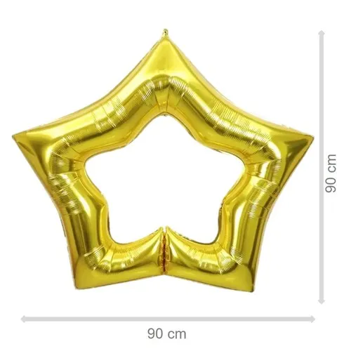 Ballon foil STAR OR 90 X 90 cm