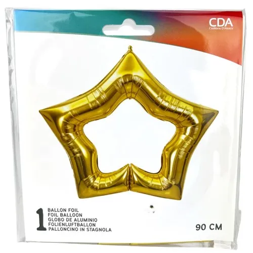 Ballon foil STAR OR 90 X 90 cm