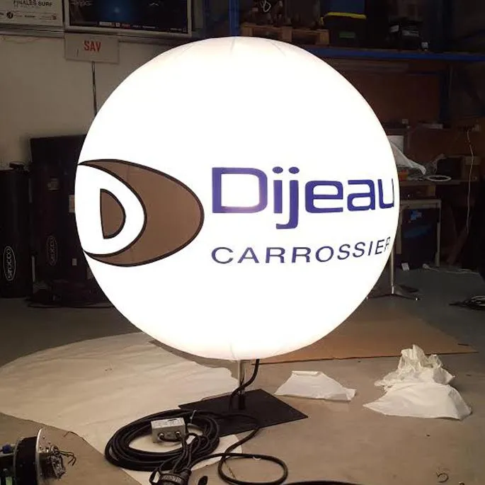 Ballon publicitaire lumineux sur trépied personnalisable