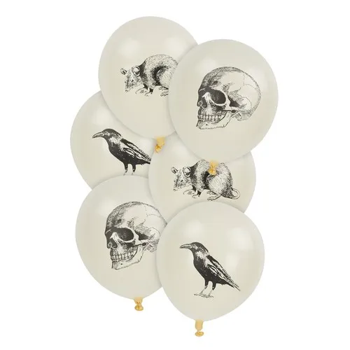 BALLONS DE BAUDRUCHE CABINET DE CURIOSITES X 6