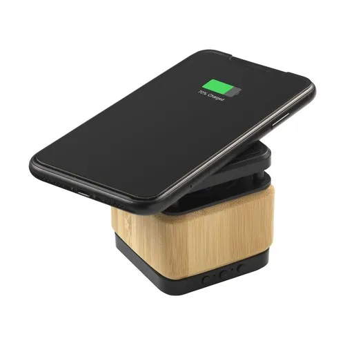 Bamboo Block Speaker avec chargeur sans fil