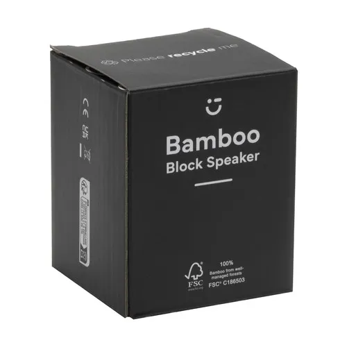 Bamboo Block Speaker avec chargeur sans fil