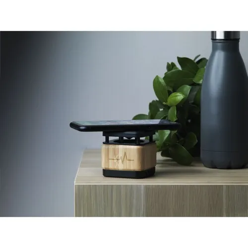 Bamboo Block Speaker avec chargeur sans fil