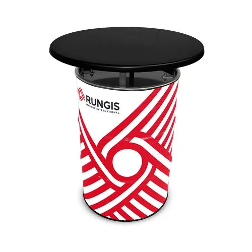 Baril Impression 200L Table Plateau Statifié Moulé