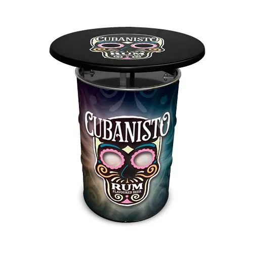 Baril Impression 200L Table Plateau Statifié Moulé