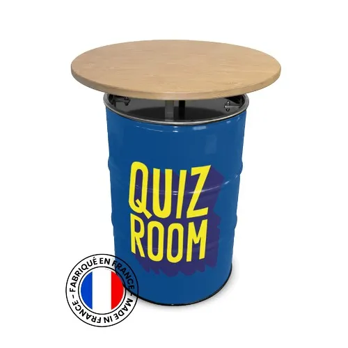 Baril RAL 200L Sticker Table Plateau Bois