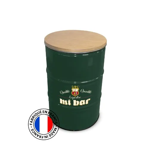 Baril RAL 200L Sticker Table Plateau Encastrable Bois
