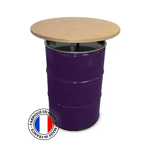 Baril RAL 200L Table Plateau Bois