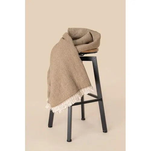 Plaid Nid d'Abeille Personnalisable - 100% Coton et Lin