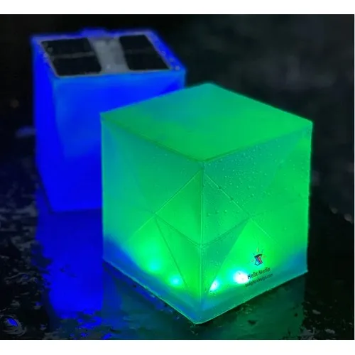 Lampe Solaire Pliable Multicolore - Cube Lumineux Personnalisable
