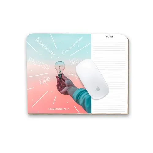 TAPIS SOURIS 230x190mm - 30 FEUILLES OFFSET 80gr. ENCOLLEES EN PIED - DESSOUS CARTON - 2 COINS ARRONDIS EN TETE