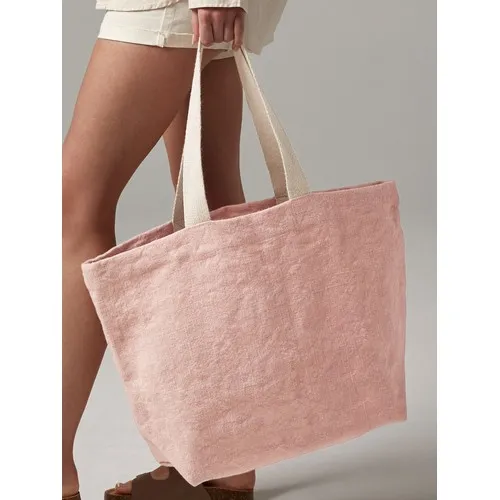 Soft Washed Jute Beach Bag