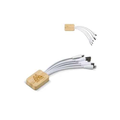 Câble 4-en-1 USB-C/Lightning 60W Personnalisable Porte-clés