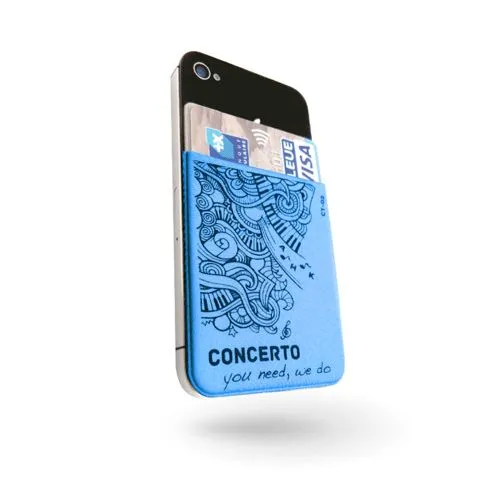 Étui cartes de crédit silicone personnalisable pour smartphone