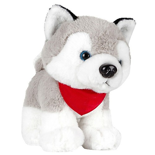 Peluche Husky Personnalisable avec Foulard - 20 cm
