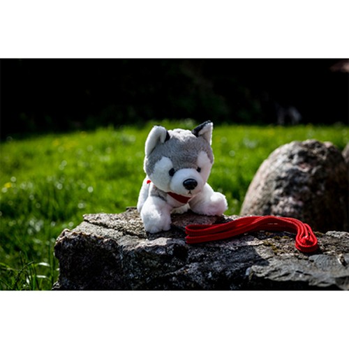 Peluche Husky Personnalisable avec Foulard - 20 cm