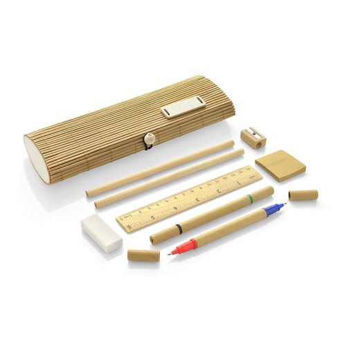 Set Écolier Écologique en Lin Personnalisable - 7 Pièces