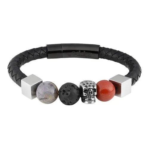 Zippo Leather Bracelet With Charms