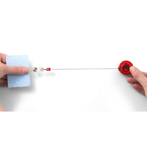 Porte-badge avec clip métal et cordelette - Personnalisable