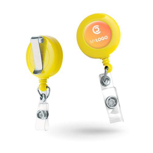 Enrouleur porte-badge personnalisé avec clip et cordon rétractable